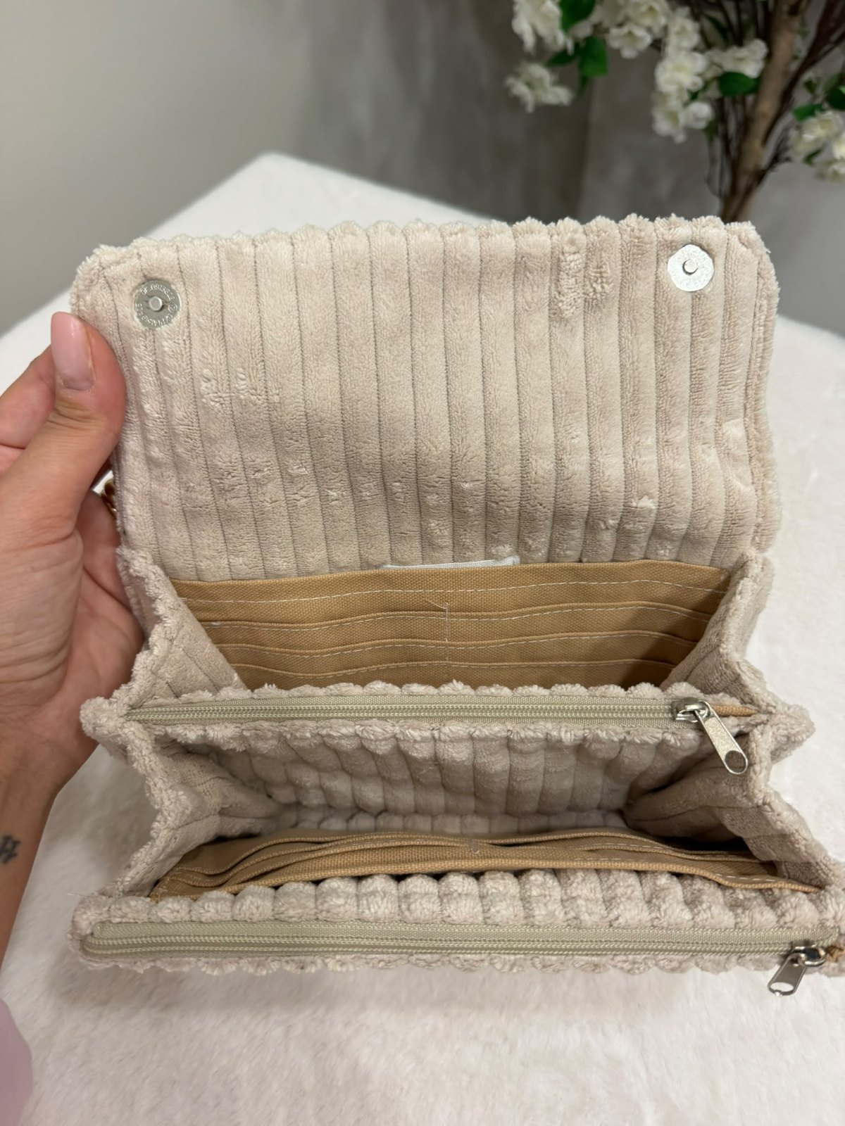 Borsellino Velluto - Beige e beige
