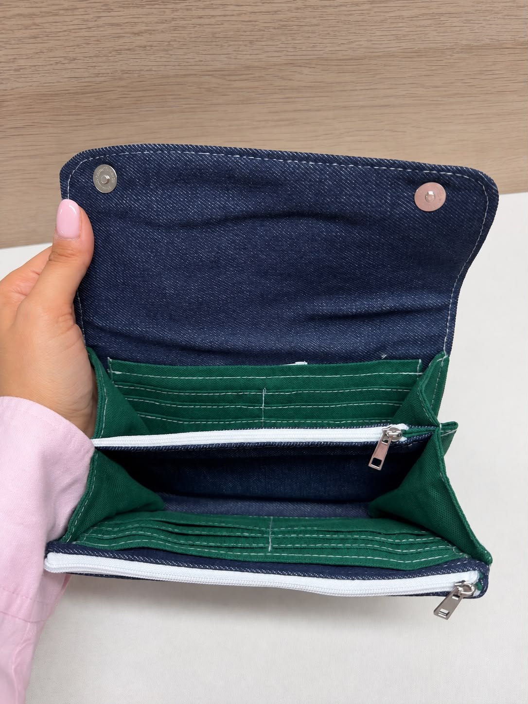 Borsellino - Jeans e Verde scuro